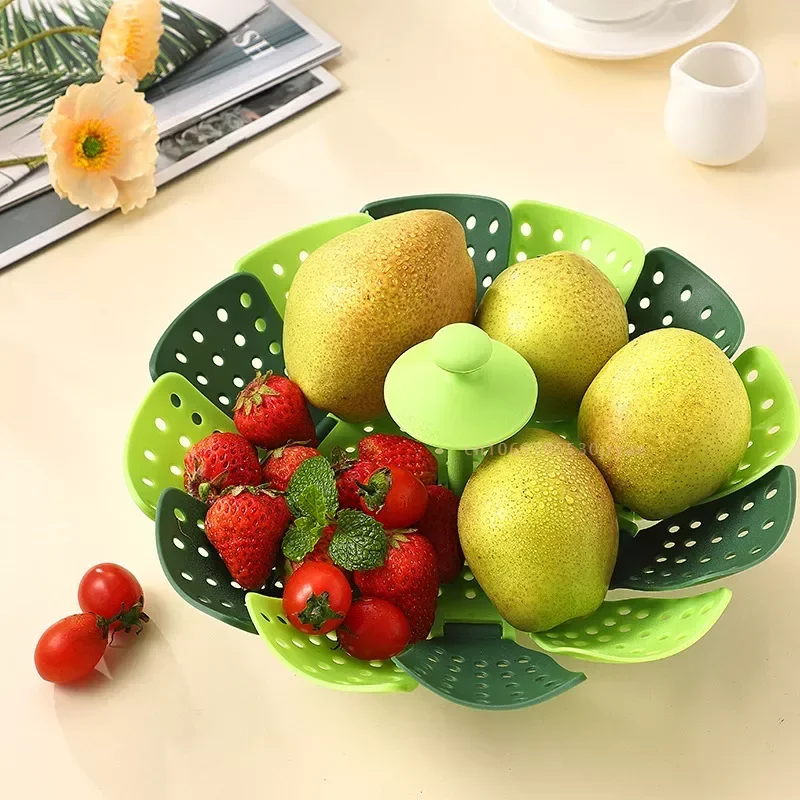 折りたたみ食品蒸し器野菜と果物の食品バスケット蒸し器ラック調 - Silicone Steamer Basket のレビューと価格