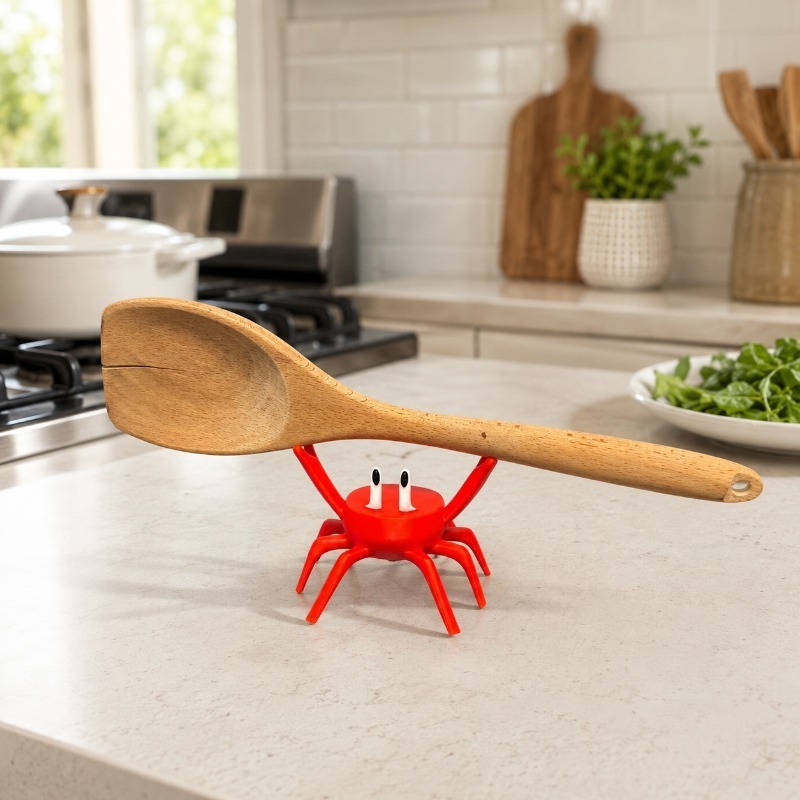 赤いカニのスプーン置き、かわいいカニ型のキッチンカウンター用 - Kitchen Gadgets To Gift のレビューと価格