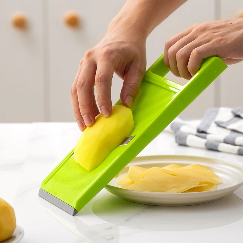多機能野菜カッター鋼刃マンドリンスライサーポテトピーラーニン - Household Kitchen Gadgets Vegetable Cutter Silk Cutter のレビューと価格