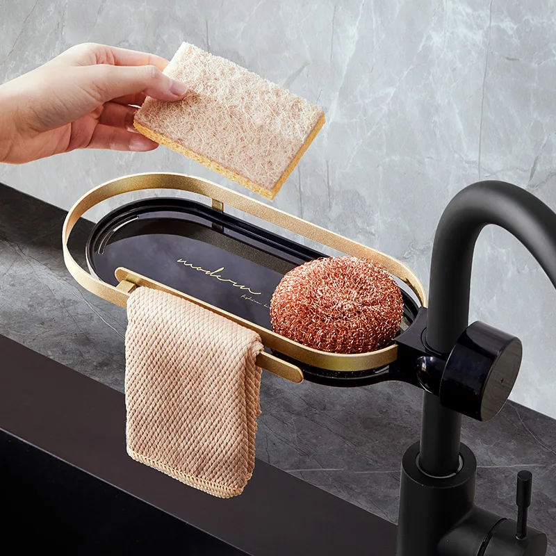 ライト高級蛇口収納ラックキッチン浴室シンクスポンジ布排水ラッ - Kitchen Gadgets Luxury のレビューと価格