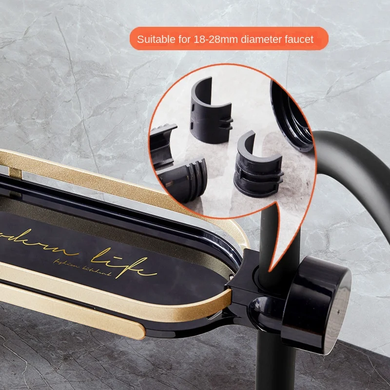 ライト高級蛇口収納ラックキッチン浴室シンクスポンジ布排水ラッ - Kitchen Gadgets Luxury のレビューと価格