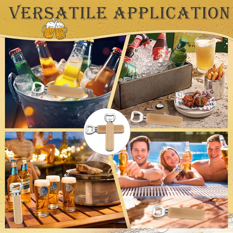 ステンレス鋼木製ボトルオープナー 家庭用キッチンバーレストラ - Kitchen Gadgets To Gift のレビューと価格