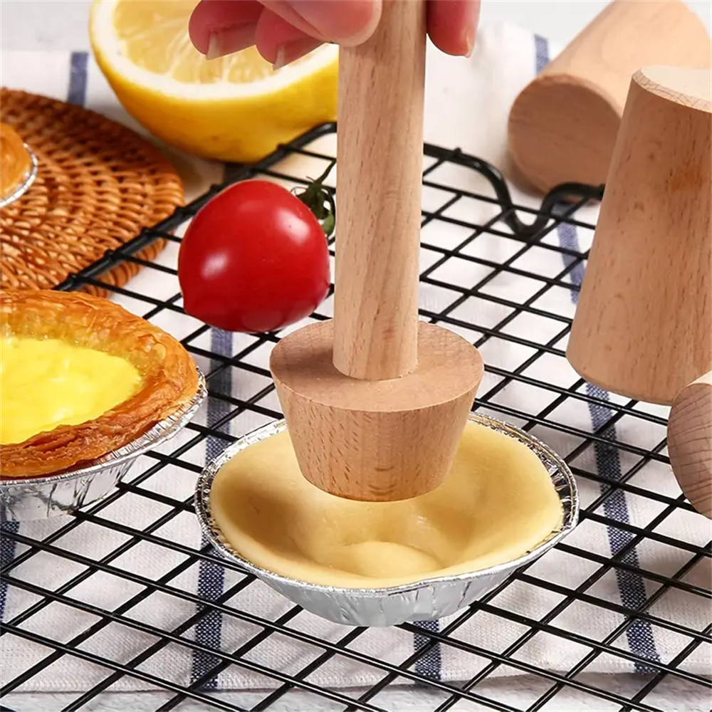 プレミアム木製エッグタルト型両面タルトタンパーペストリー型プ - Kitchen Gadgets For Cooking のレビューと価格