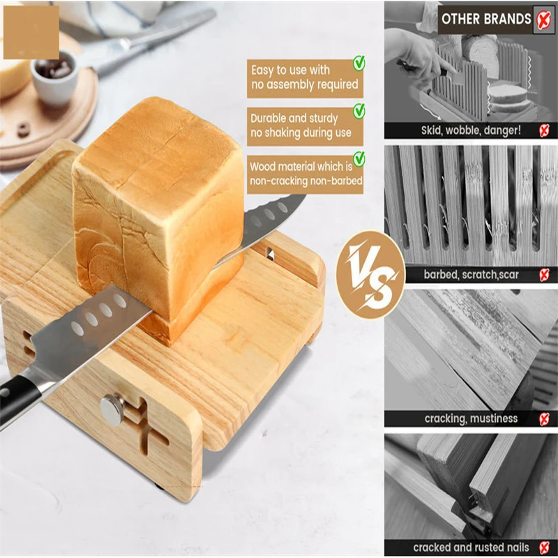 パン切りガイド 水平パンカッティングボード カラメラトレイ付 - Kitchen Gadgets Guide のレビューと価格