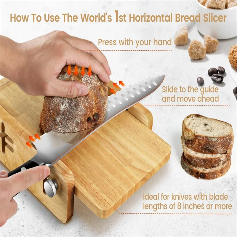 パン切りガイド 水平パンカッティングボード カラメラトレイ付 - Kitchen Gadgets Guide のレビューと価格