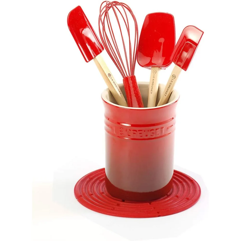 ルクルーゼ ストーンウェア製調理器具ホルダー マルチカラー  - Kitchen Gadgets Gift Ideas のレビューと価格
