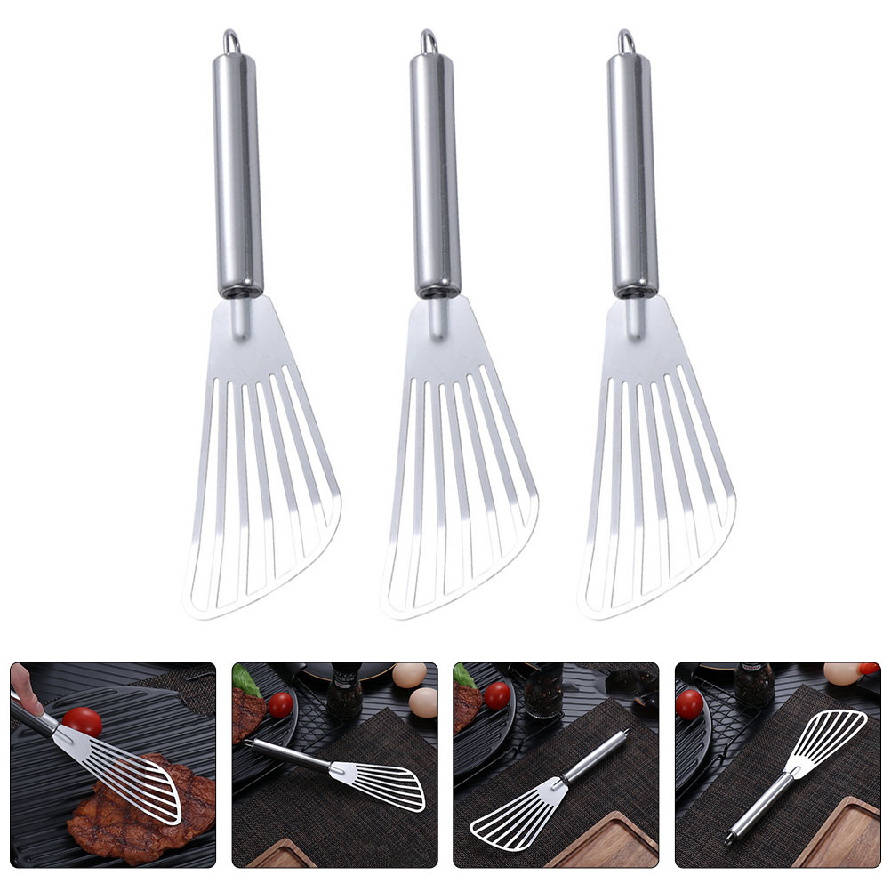 3 個ステンレス鋼スパチュラステーキフライ魚用スロット付きタ - Kitchen Gadgets For Cooking のレビューと価格