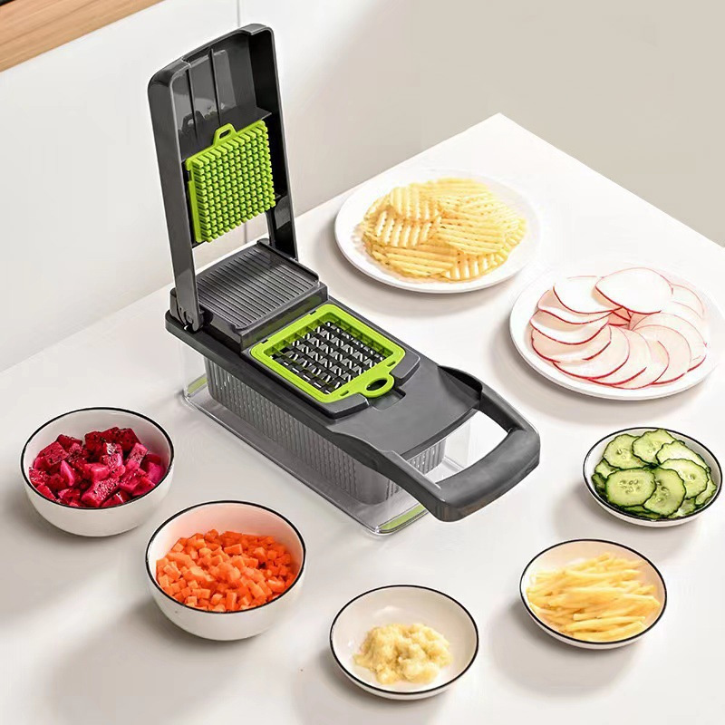 高級野菜カッター - 多機能アクセサリー（刃/ブラシ/バスケ - Household Kitchen Gadgets Vegetable Cutter Silk Cutter のレビューと価格