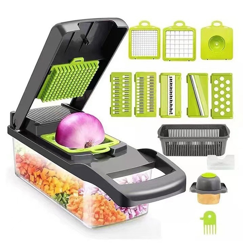 高級野菜カッター - 多機能アクセサリー（刃/ブラシ/バスケ - Household Kitchen Gadgets Vegetable Cutter Silk Cutter のレビューと価格