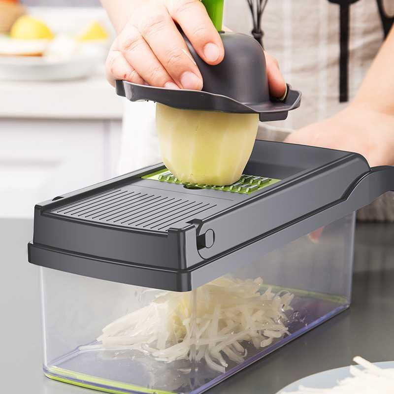 高級野菜カッター - 多機能アクセサリー（刃/ブラシ/バスケ - Household Kitchen Gadgets Vegetable Cutter Silk Cutter のレビューと価格