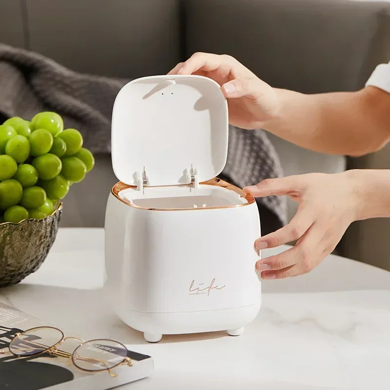 軽量高級感のある卓上ゴミ箱、二層式コーヒーテーブルカバー、小 - Kitchen Gadgets Luxury のレビューと価格