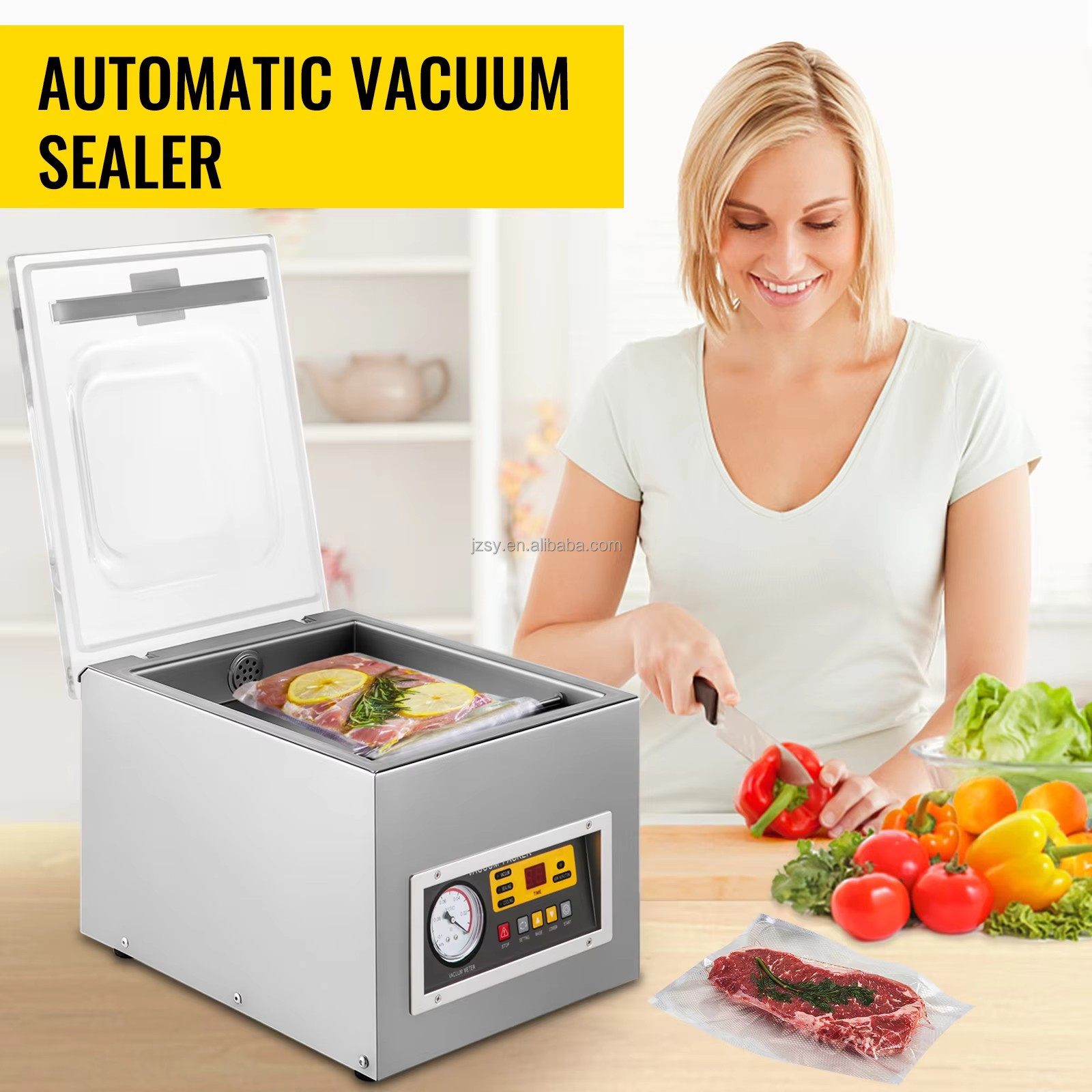 真空包装機 業務用プラスチックバッグシーラー キッチン食品事 - Food Vacuum Sealer のレビューと価格