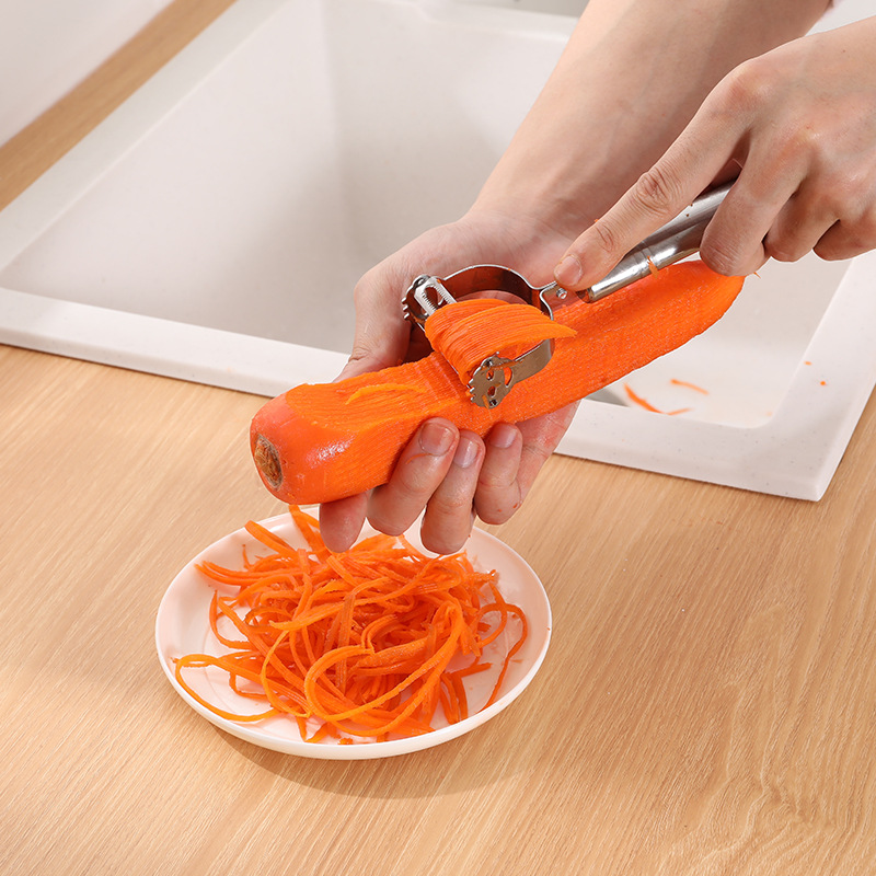 4 in 1 ステンレス鋼多機能ピーラースライサー野菜果物ジ - Household Kitchen Gadgets Vegetable Cutter Silk Cutter のレビューと価格