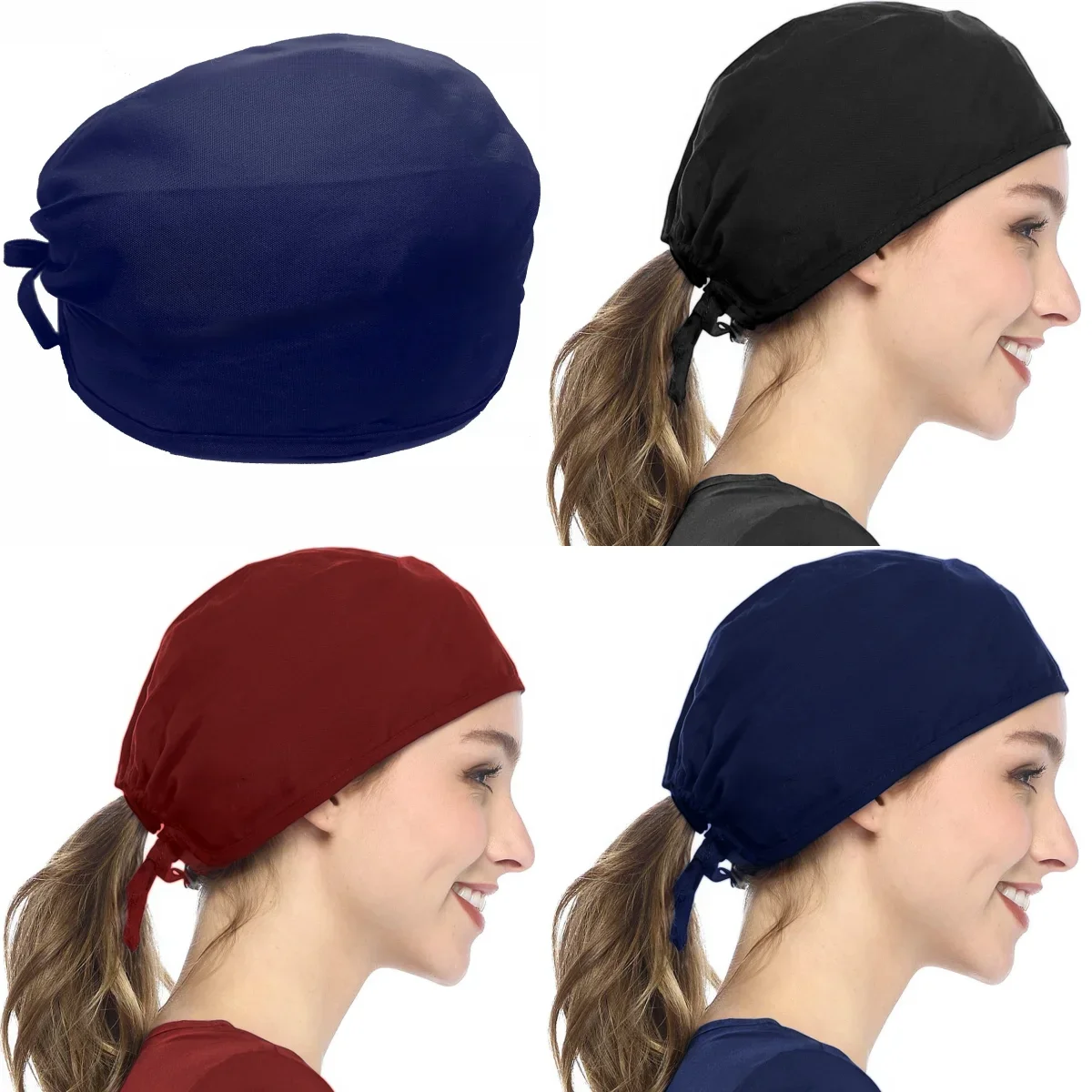 ユニセックス看護スクラブキャップ綿 100% ソフトネイビー - Kitchen Gadgets For Women のレビューと価格